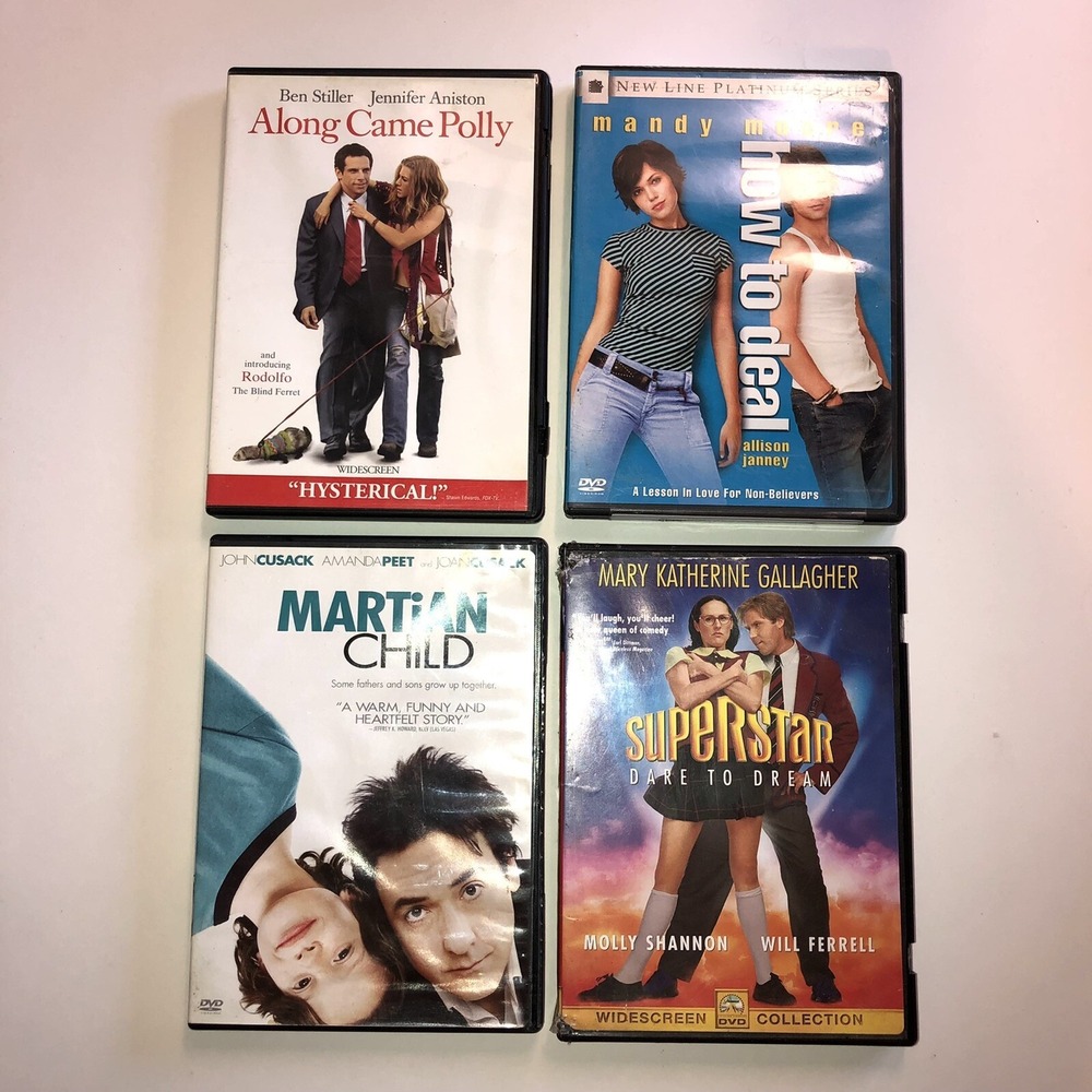 Lot of 4 DVD Movies: Along Came Polly, How To Deal, Martian Child, Superstar‎
